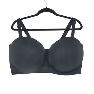 Cacique Comfort Bliss Strapless Bra Black Size 42H Padded‎ Full Coverage NEW